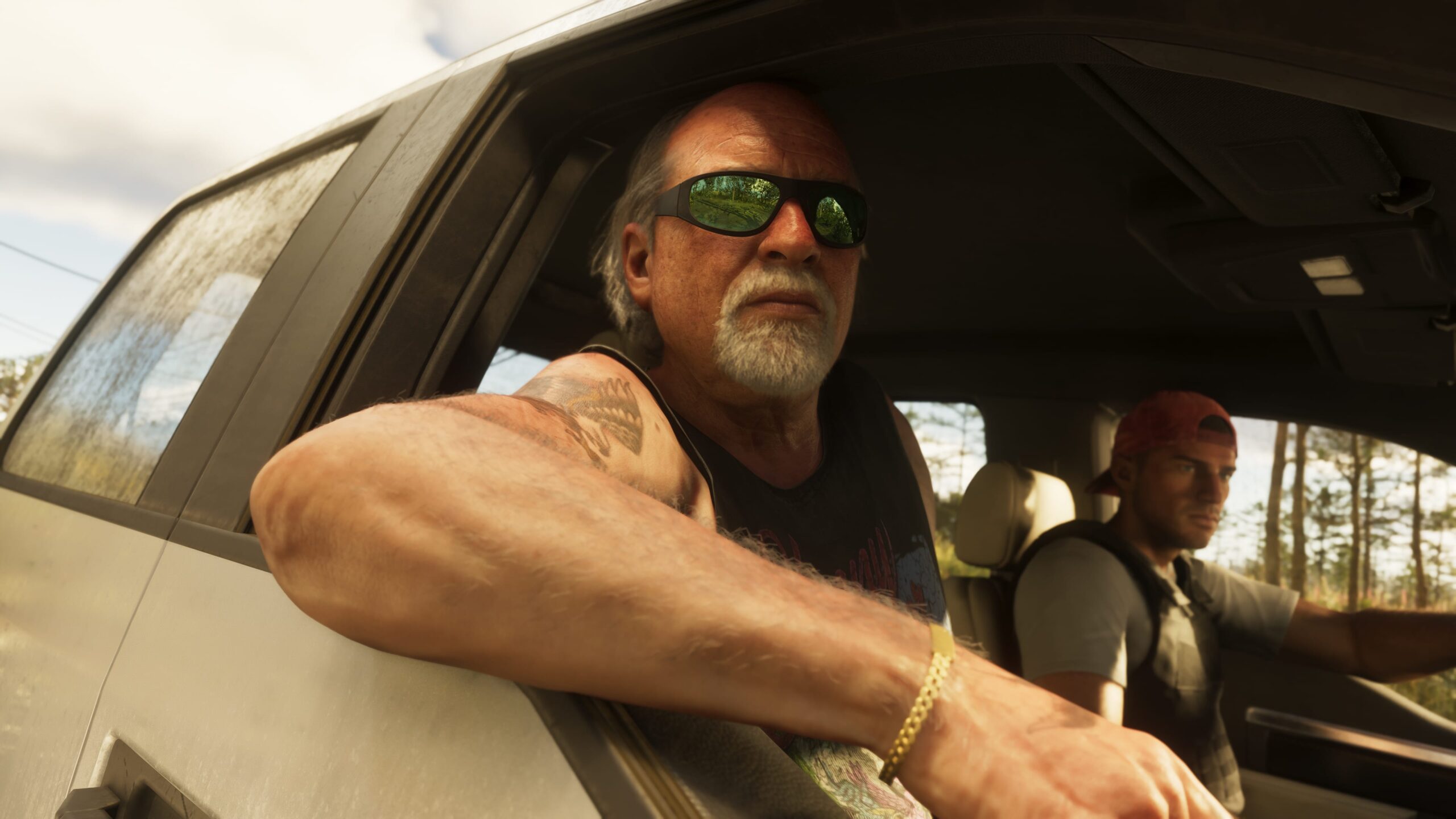 Official GTA 6 artwork of Brian Heder, the drug-running boat yard owner fans believe is voiced by Stephen Root